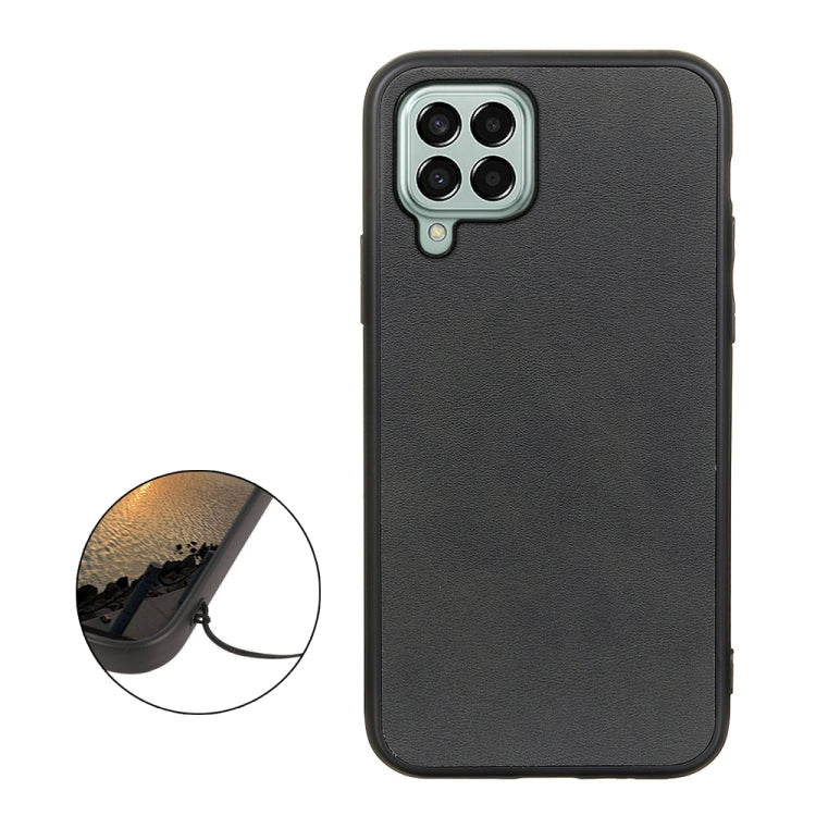 For Samsung Galaxy M33 5G Two-color Calf Texture PU Phone Case