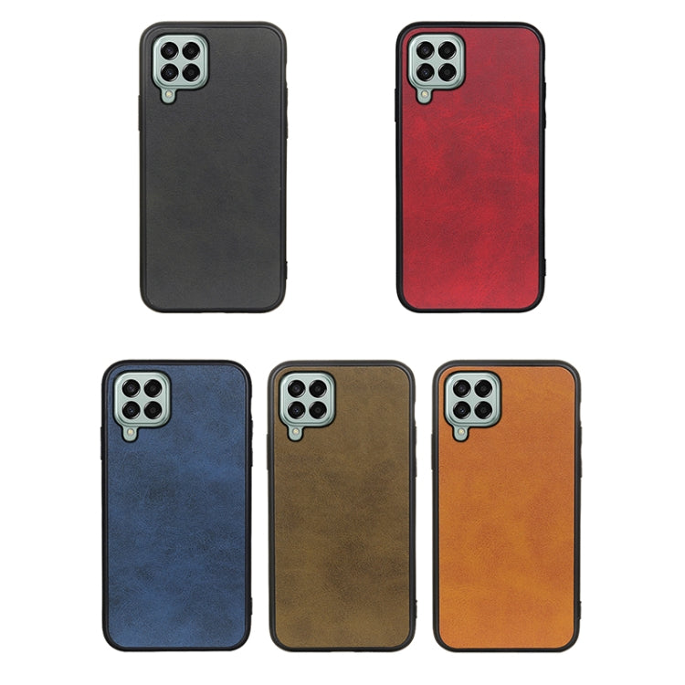 For Samsung Galaxy M33 5G Two-color Calf Texture PU Phone Case