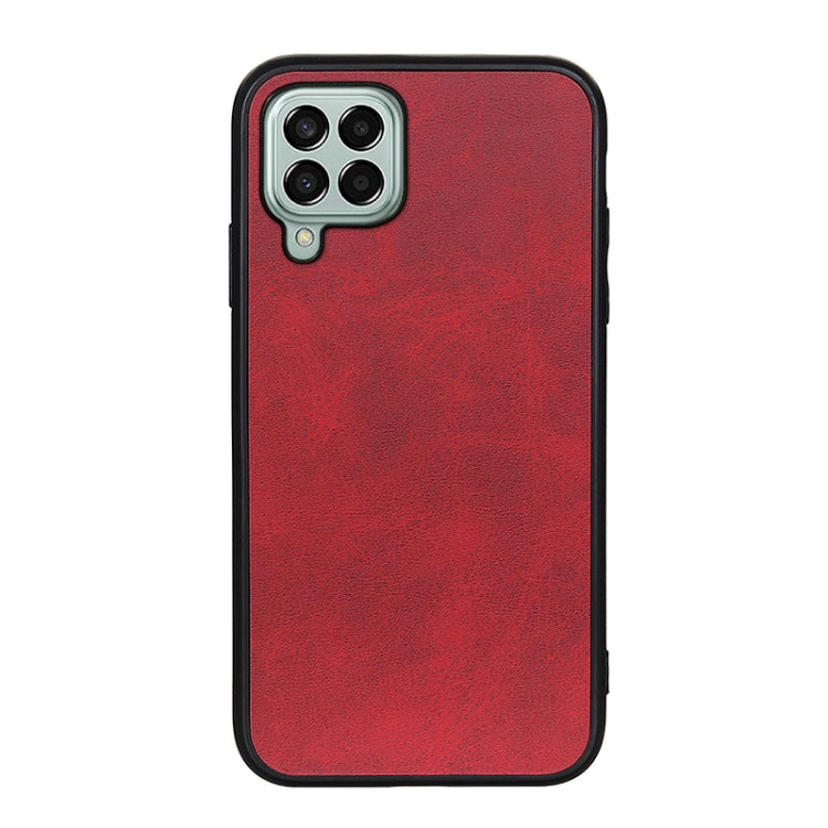 For Samsung Galaxy M33 5G Two-color Calf Texture PU Phone Case