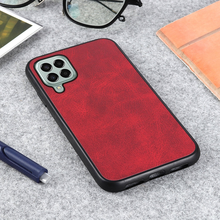 For Samsung Galaxy M33 5G Two-color Calf Texture PU Phone Case