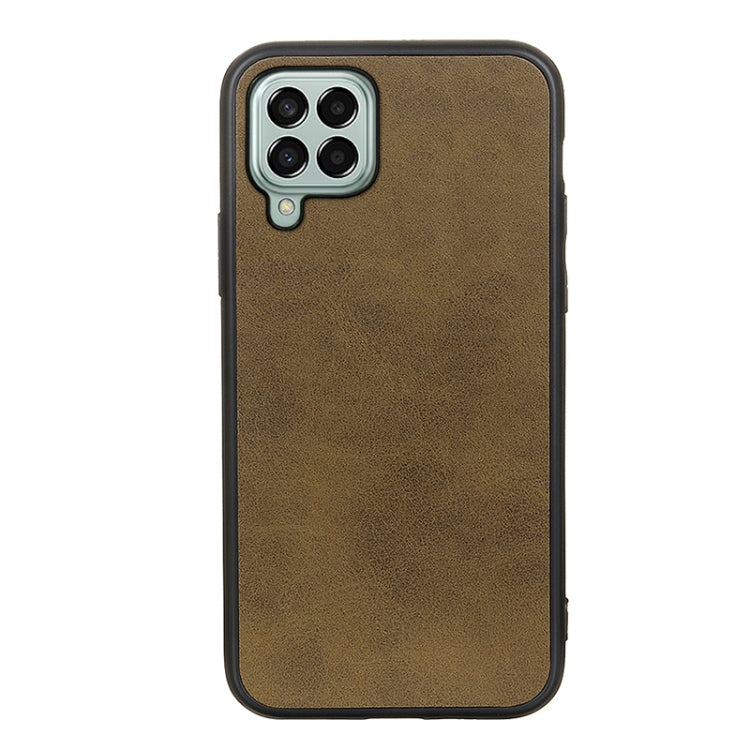 For Samsung Galaxy M33 5G Two-color Calf Texture PU Phone Case