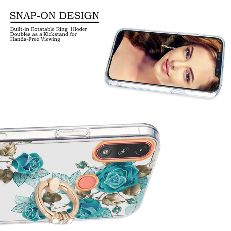 For Motorola Moto E7 Power /  E7i Power Ring IMD Flowers TPU Phone Case