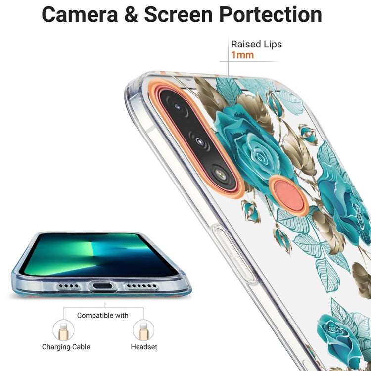 For Motorola Moto E7 Power /  E7i Power Ring IMD Flowers TPU Phone Case