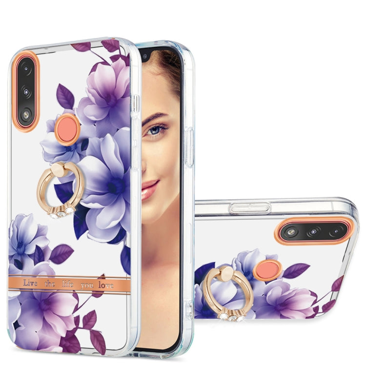 For Motorola Moto E7 Power /  E7i Power Ring IMD Flowers TPU Phone Case