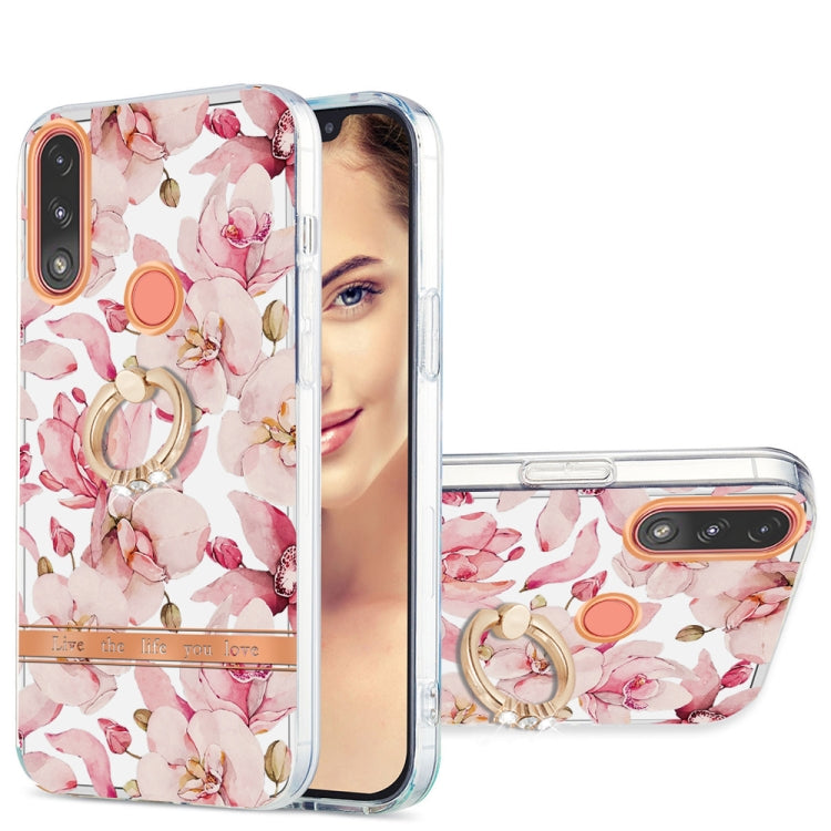 For Motorola Moto E7 Power /  E7i Power Ring IMD Flowers TPU Phone Case