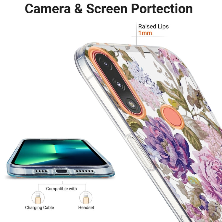 For Motorola Moto E7 Power /  E7i Power Ring IMD Flowers TPU Phone Case