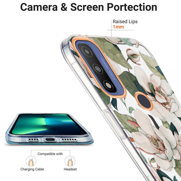For Motorola Moto G Pure Ring IMD Flowers TPU Phone Case