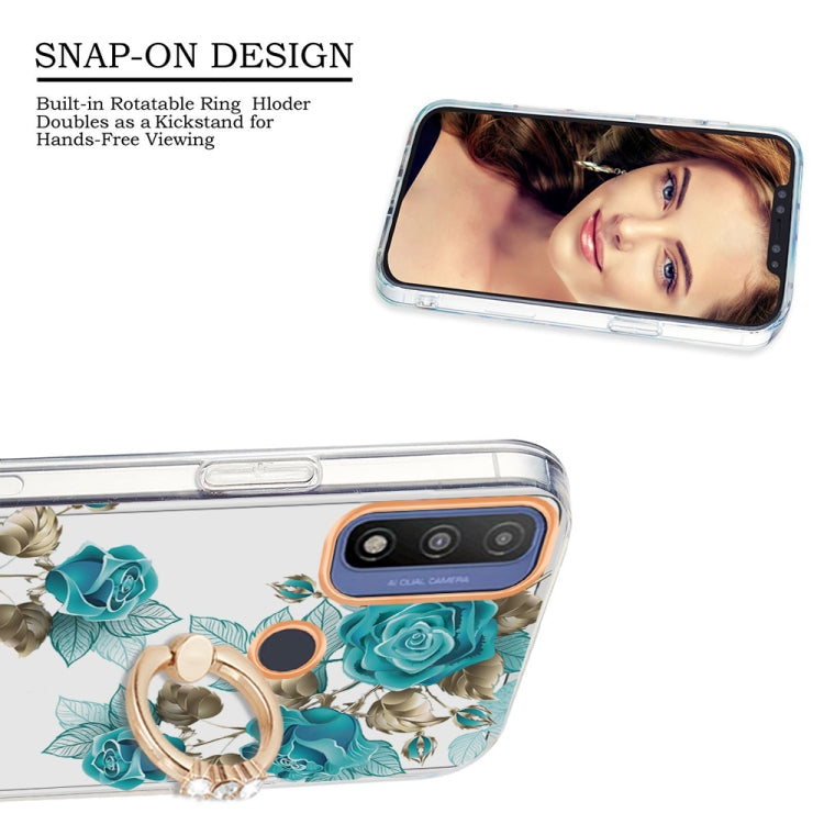 For Motorola Moto G Pure Ring IMD Flowers TPU Phone Case