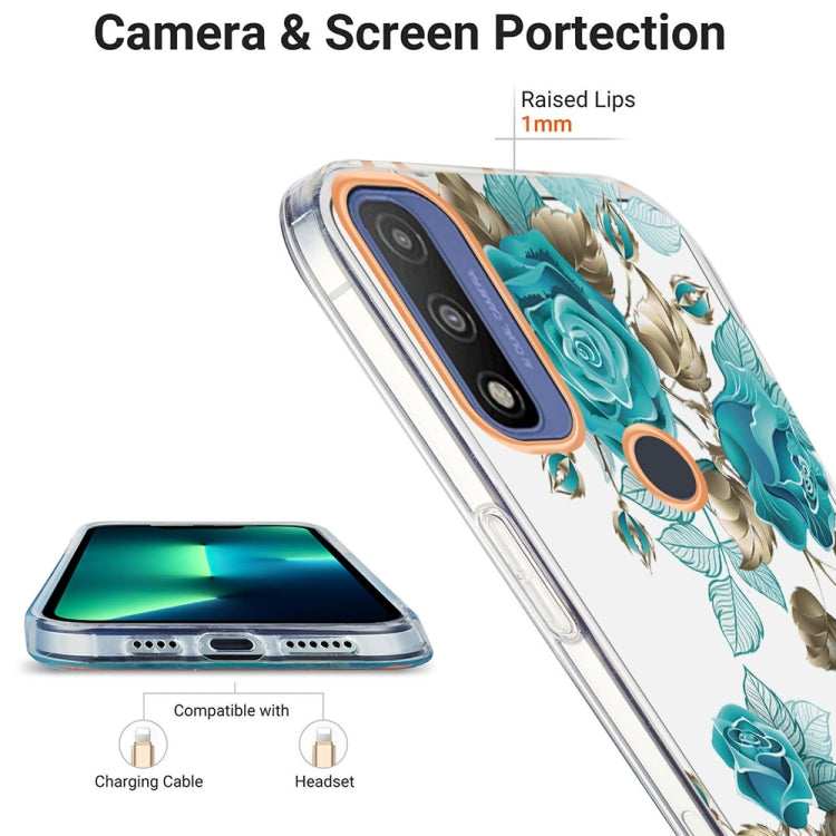 For Motorola Moto G Pure Ring IMD Flowers TPU Phone Case