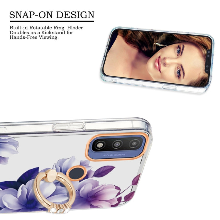 For Motorola Moto G Pure Ring IMD Flowers TPU Phone Case