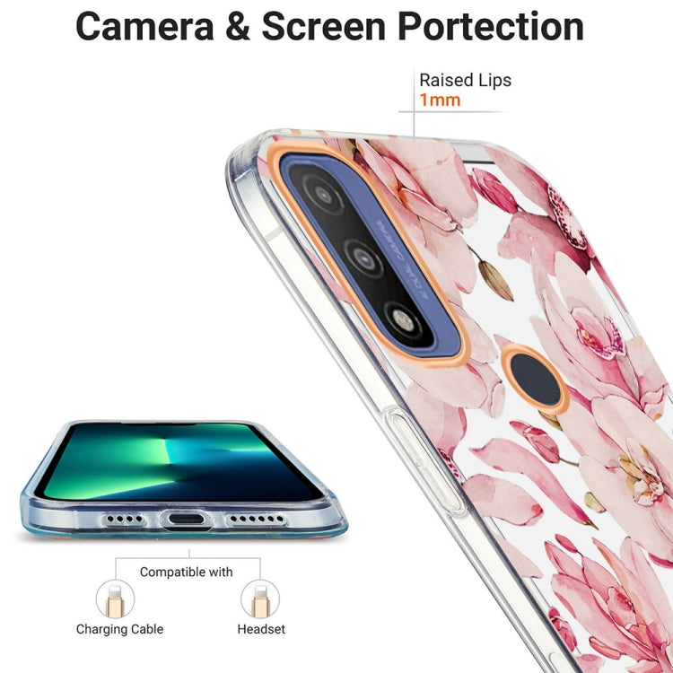 For Motorola Moto G Pure Ring IMD Flowers TPU Phone Case
