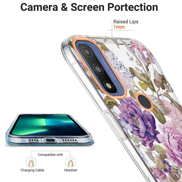 For Motorola Moto G Pure Ring IMD Flowers TPU Phone Case