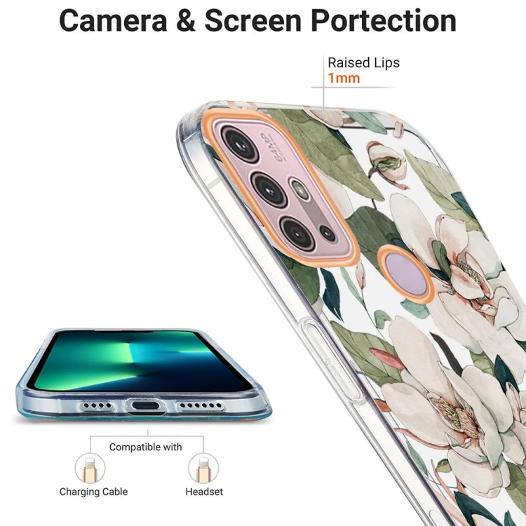 For Motorola Moto G30 / G20 / G10 Ring IMD Flowers TPU Phone Case