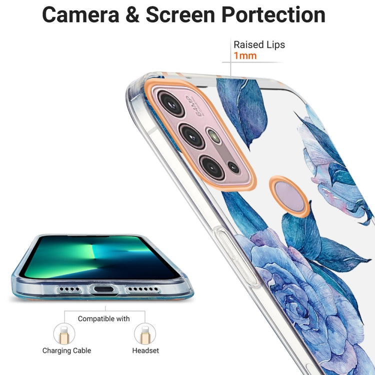 For Motorola Moto G30 / G20 / G10 Ring IMD Flowers TPU Phone Case
