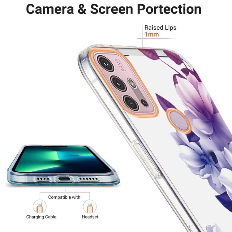 For Motorola Moto G30 / G20 / G10 Ring IMD Flowers TPU Phone Case