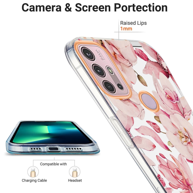 For Motorola Moto G30 / G20 / G10 Ring IMD Flowers TPU Phone Case