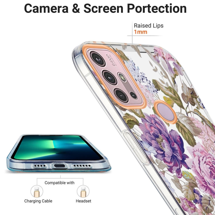 For Motorola Moto G30 / G20 / G10 Ring IMD Flowers TPU Phone Case