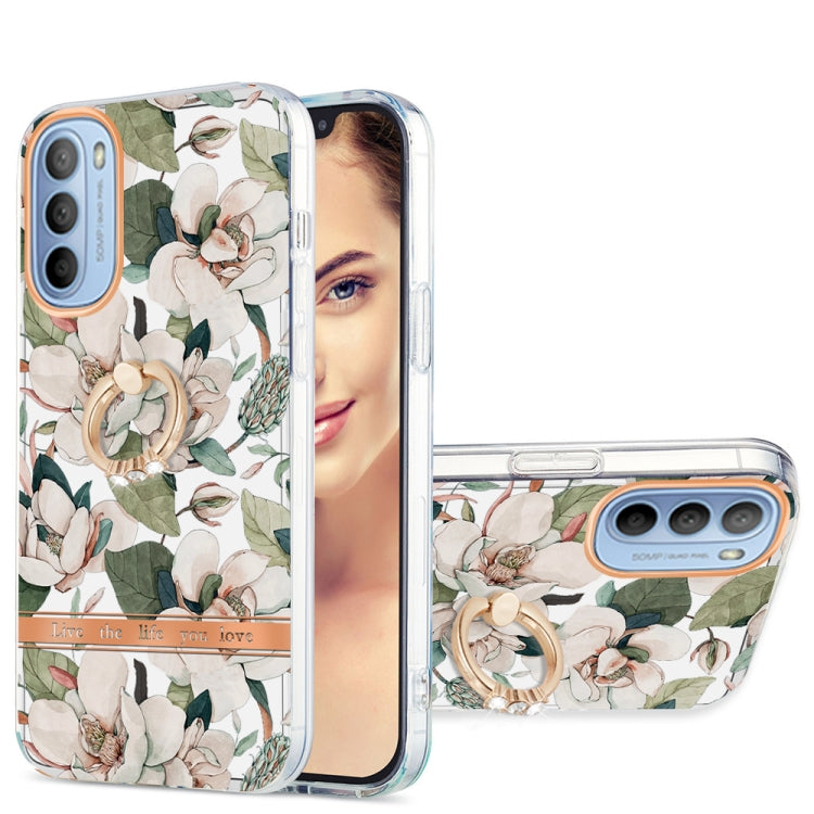 For Motorola Moto G31 / G41 Ring IMD Flowers TPU Phone Case