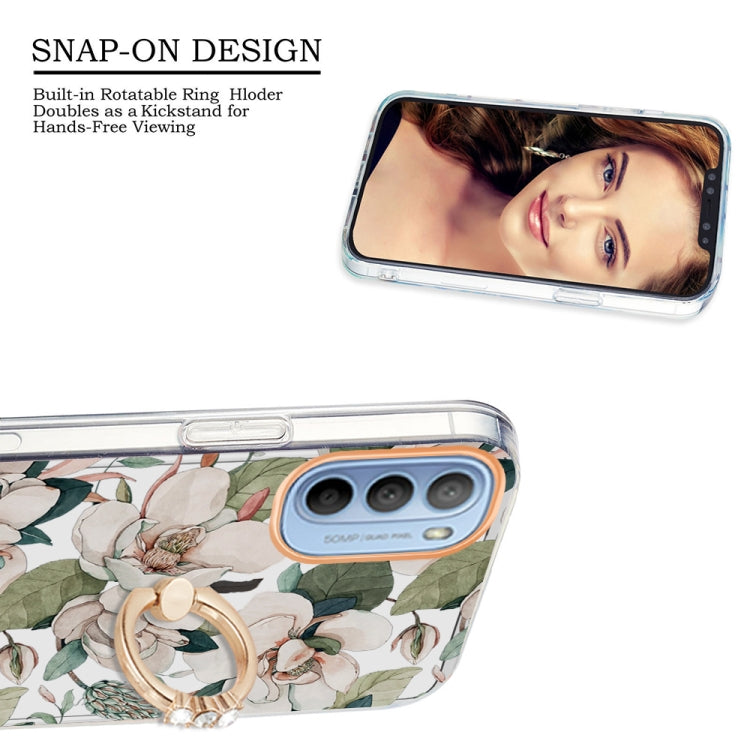 For Motorola Moto G31 / G41 Ring IMD Flowers TPU Phone Case