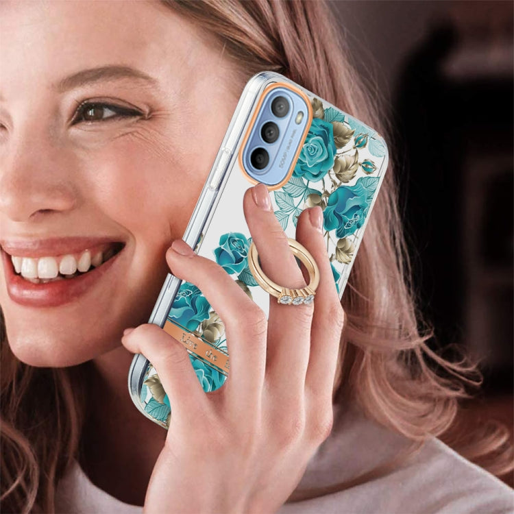 For Motorola Moto G31 / G41 Ring IMD Flowers TPU Phone Case