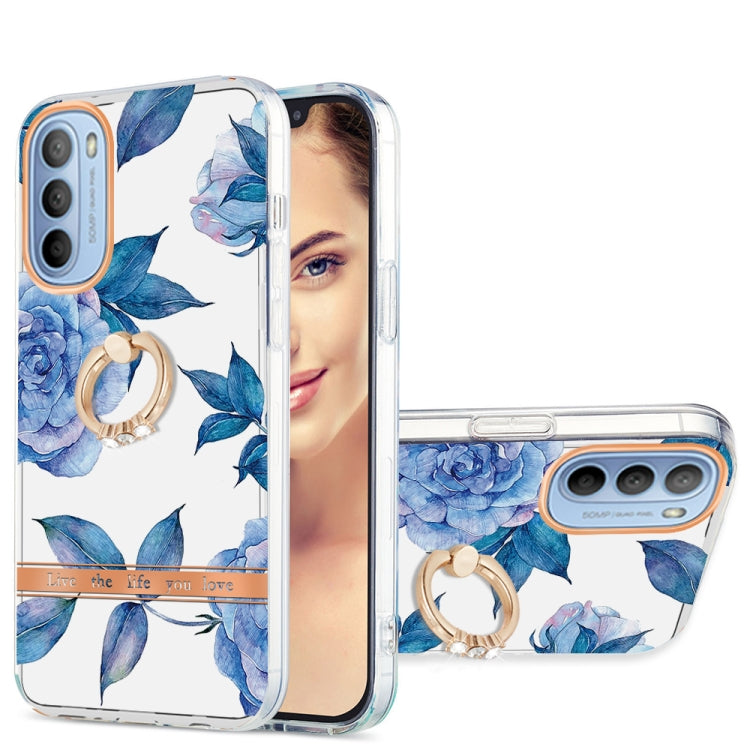 For Motorola Moto G31 / G41 Ring IMD Flowers TPU Phone Case