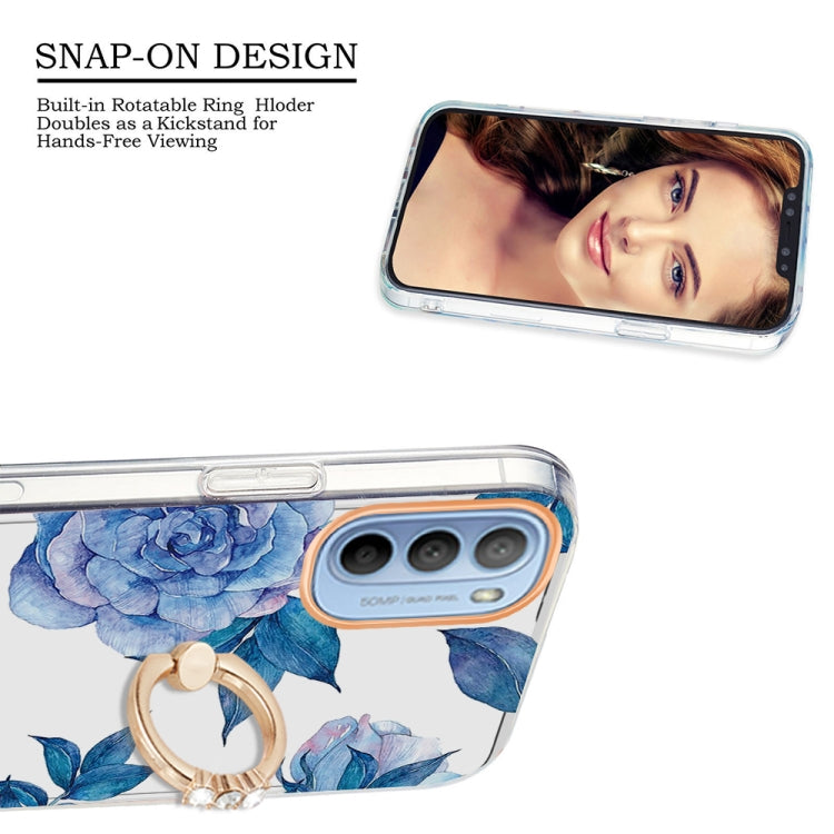 For Motorola Moto G31 / G41 Ring IMD Flowers TPU Phone Case