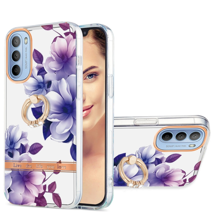 For Motorola Moto G31 / G41 Ring IMD Flowers TPU Phone Case