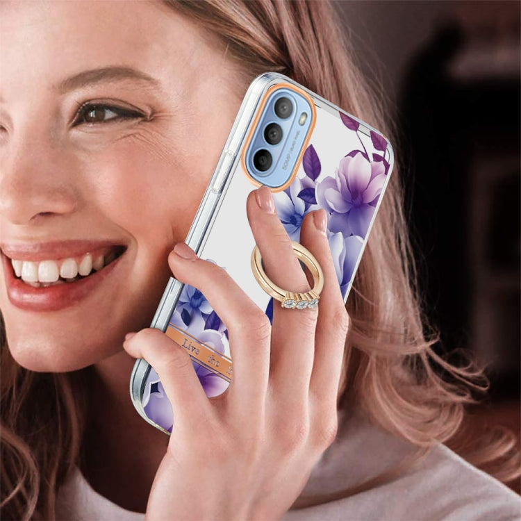 For Motorola Moto G31 / G41 Ring IMD Flowers TPU Phone Case