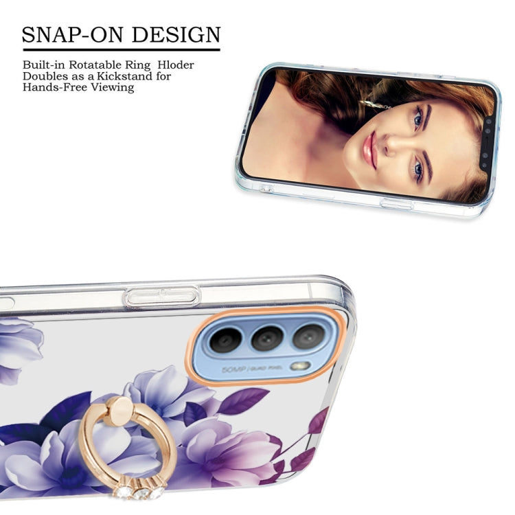 For Motorola Moto G31 / G41 Ring IMD Flowers TPU Phone Case
