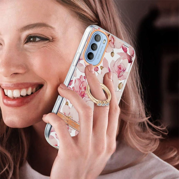 For Motorola Moto G31 / G41 Ring IMD Flowers TPU Phone Case