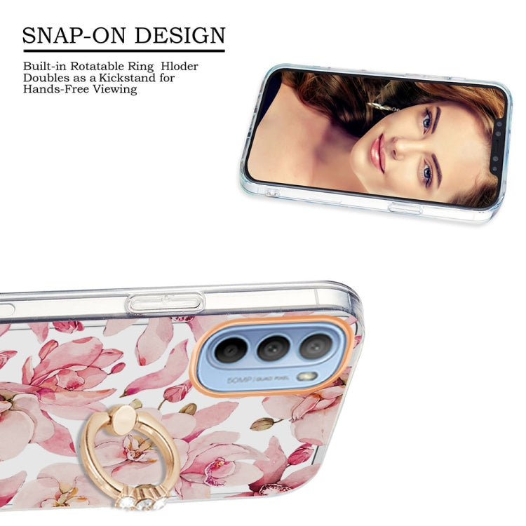 For Motorola Moto G31 / G41 Ring IMD Flowers TPU Phone Case