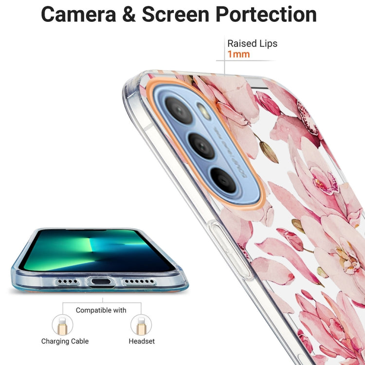 For Motorola Moto G31 / G41 Ring IMD Flowers TPU Phone Case
