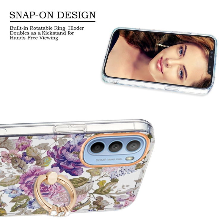 For Motorola Moto G31 / G41 Ring IMD Flowers TPU Phone Case