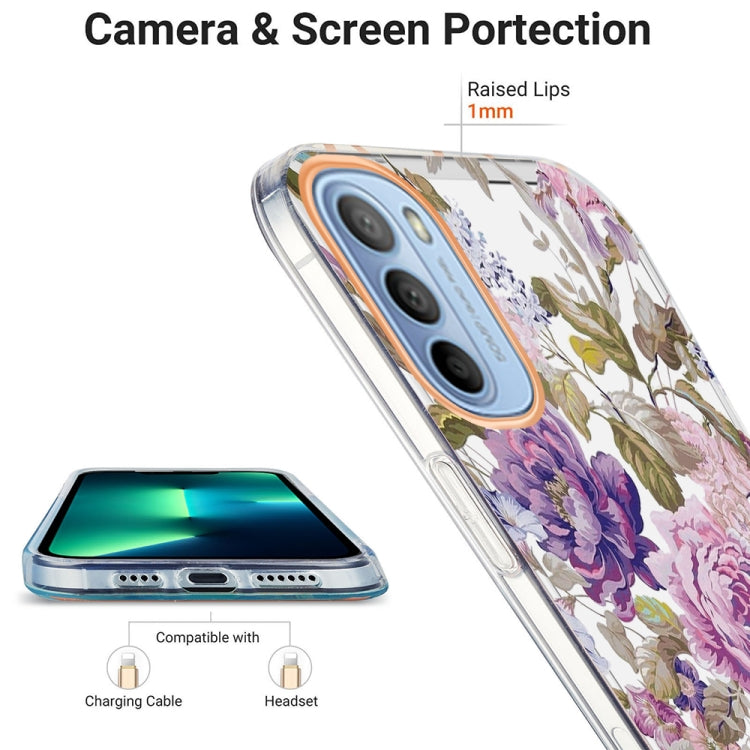 For Motorola Moto G31 / G41 Ring IMD Flowers TPU Phone Case