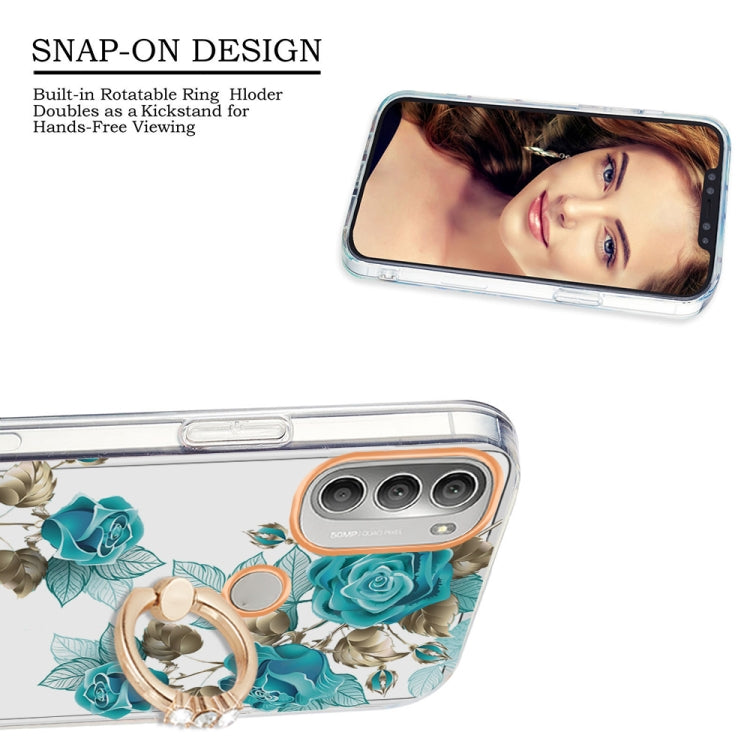 For Motorola Moto G51 5G Ring IMD Flowers TPU Phone Case