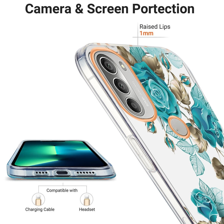 For Motorola Moto G51 5G Ring IMD Flowers TPU Phone Case