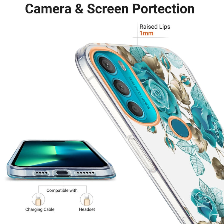For Motorola Moto G71 5G Ring IMD Flowers TPU Phone Case