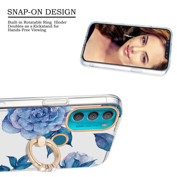 For Motorola Moto G71 5G Ring IMD Flowers TPU Phone Case
