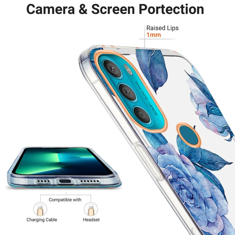 For Motorola Moto G71 5G Ring IMD Flowers TPU Phone Case