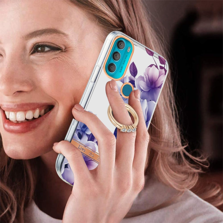 For Motorola Moto G71 5G Ring IMD Flowers TPU Phone Case
