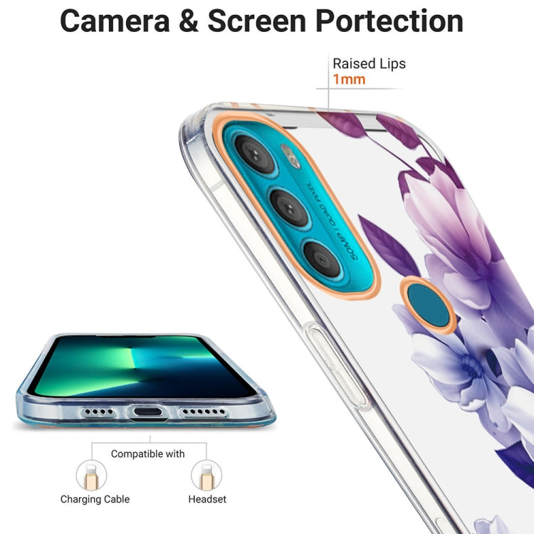 For Motorola Moto G71 5G Ring IMD Flowers TPU Phone Case