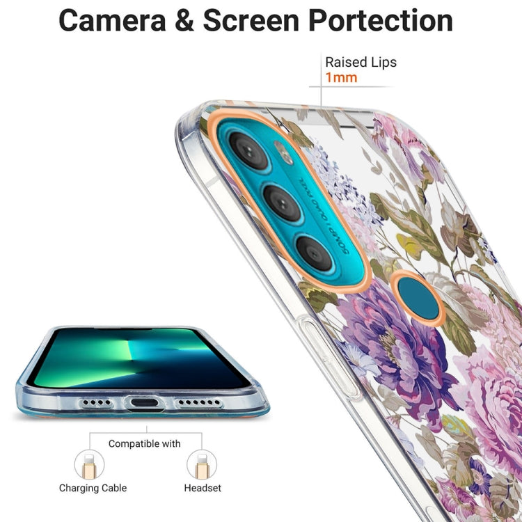 For Motorola Moto G71 5G Ring IMD Flowers TPU Phone Case