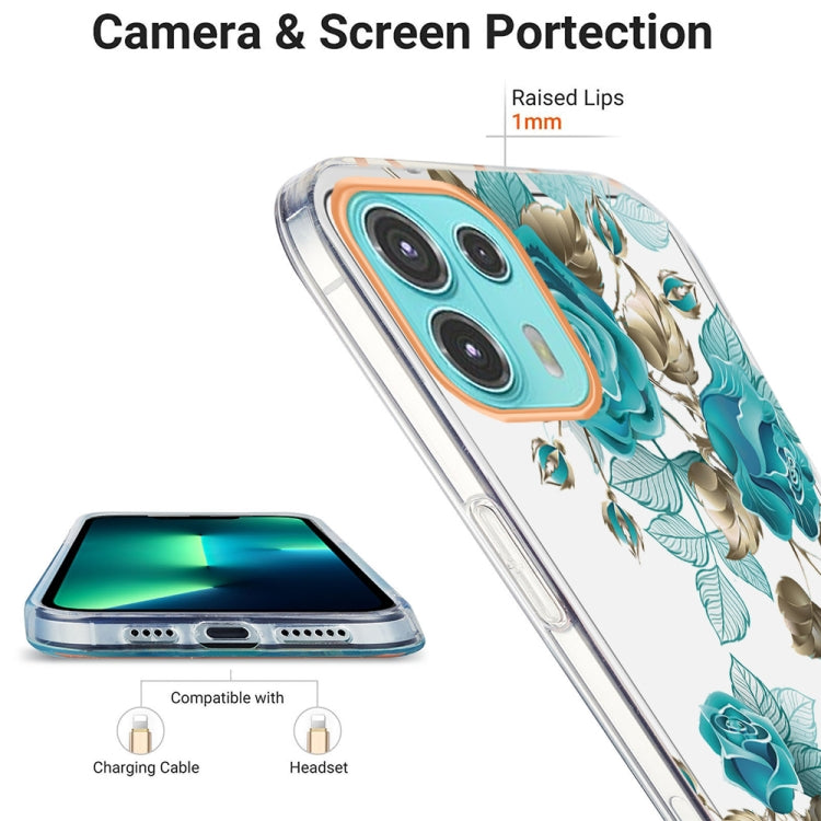 For Motorola Moto Edge 20 Lite Ring IMD Flowers TPU Phone Case