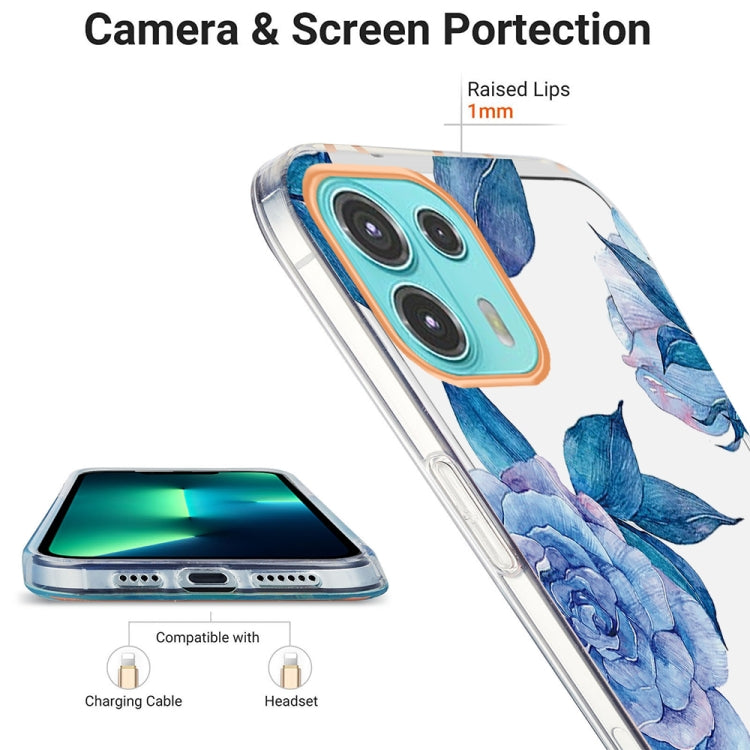 For Motorola Moto Edge 20 Lite Ring IMD Flowers TPU Phone Case