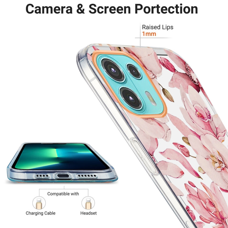 For Motorola Moto Edge 20 Lite Ring IMD Flowers TPU Phone Case