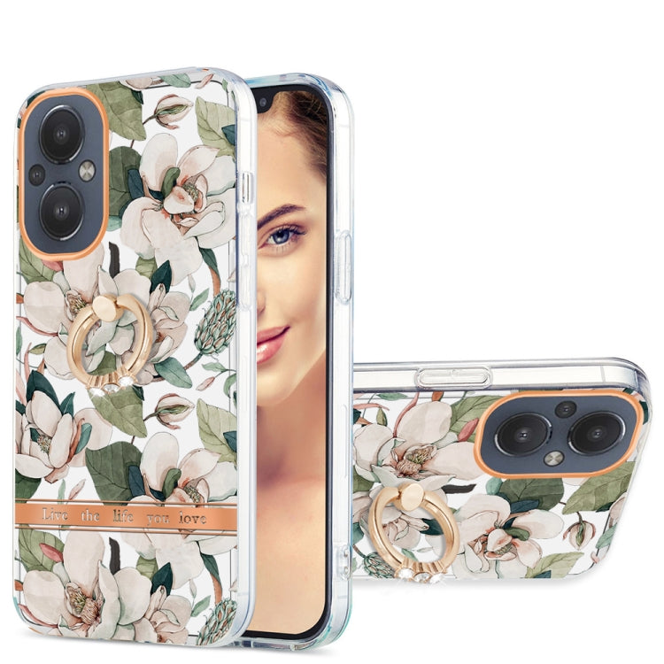 For OnePlus Nord N20 5G Ring IMD Flowers TPU Phone Case