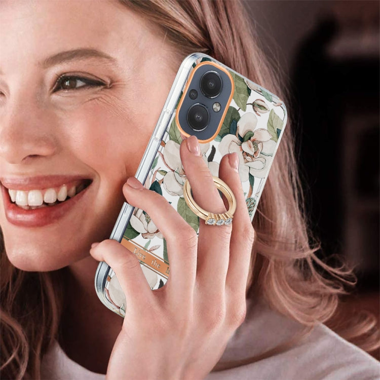 For OnePlus Nord N20 5G Ring IMD Flowers TPU Phone Case