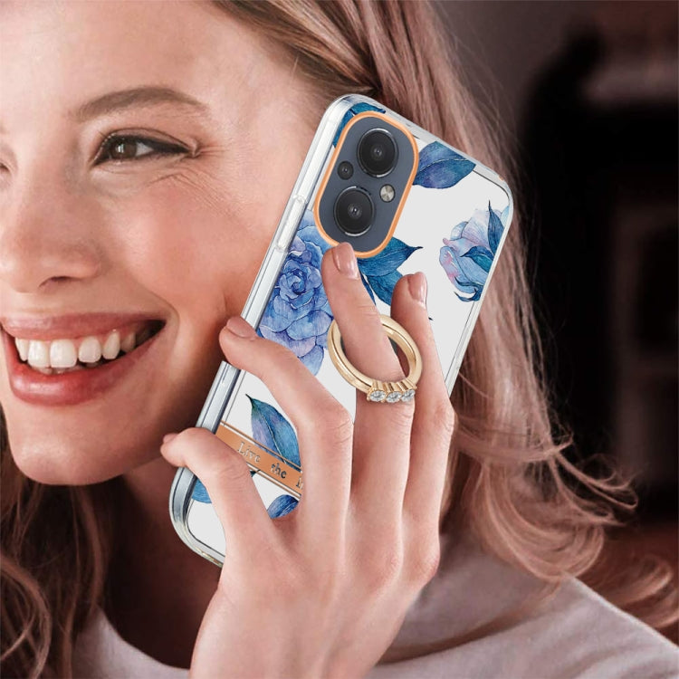 For OnePlus Nord N20 5G Ring IMD Flowers TPU Phone Case