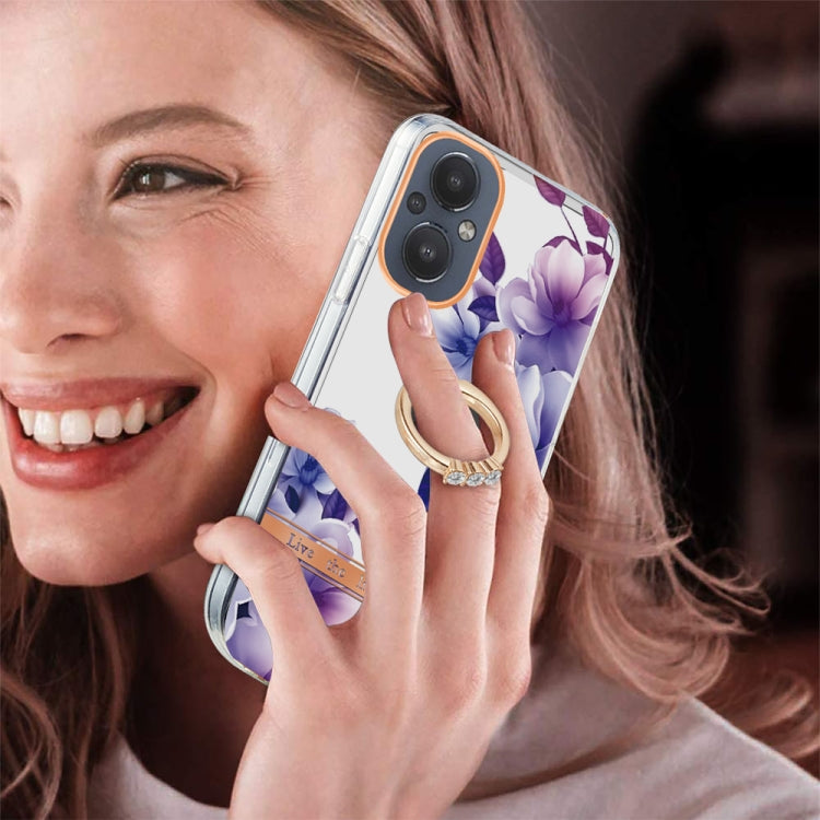 For OnePlus Nord N20 5G Ring IMD Flowers TPU Phone Case