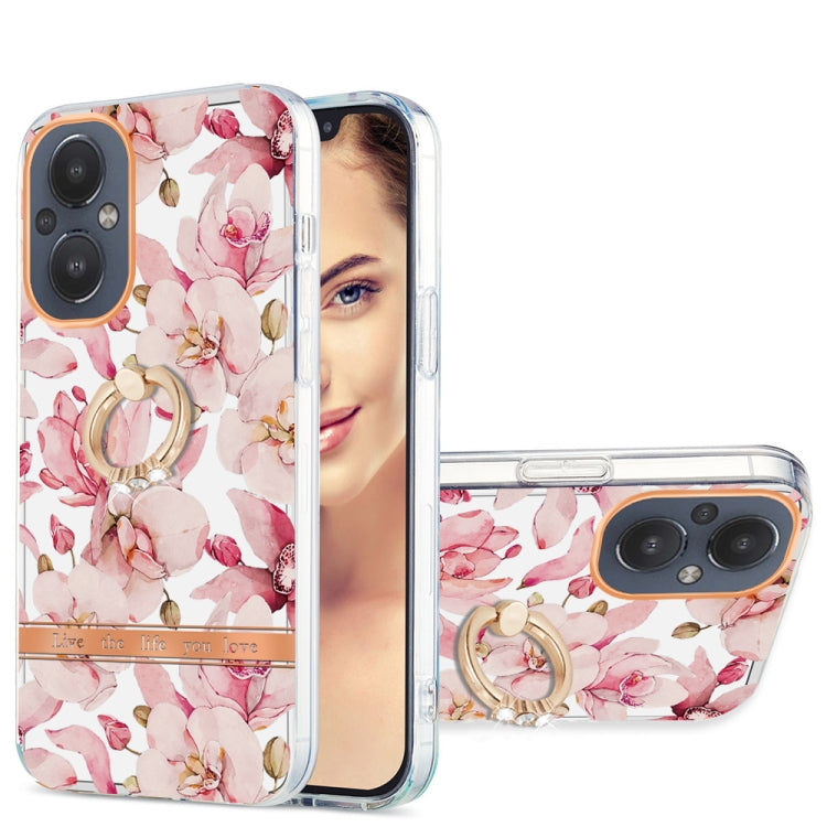 For OnePlus Nord N20 5G Ring IMD Flowers TPU Phone Case